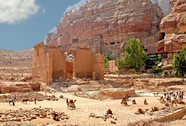 Camel riding and horse riding