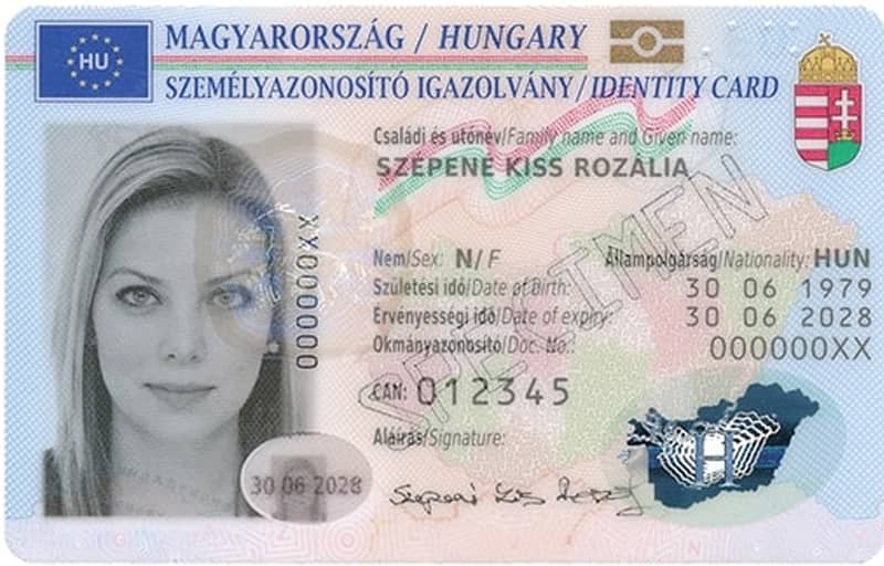 Image of Hungarian identification documents
