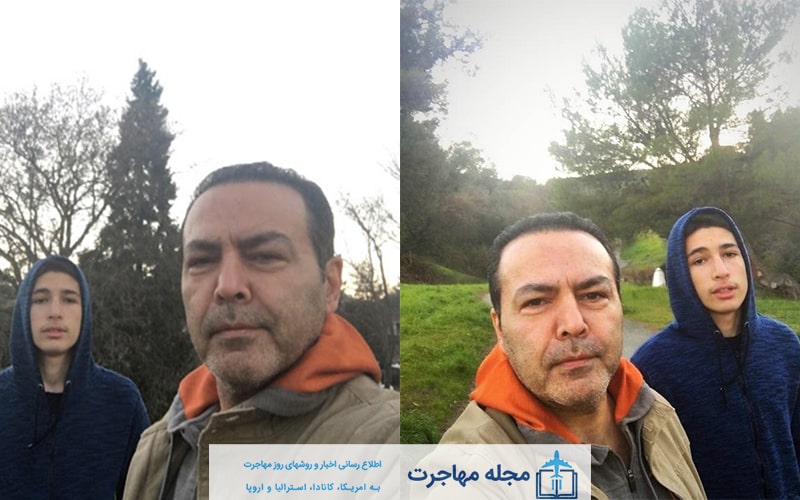 Emigration of Fariborz, Arabnia and her son