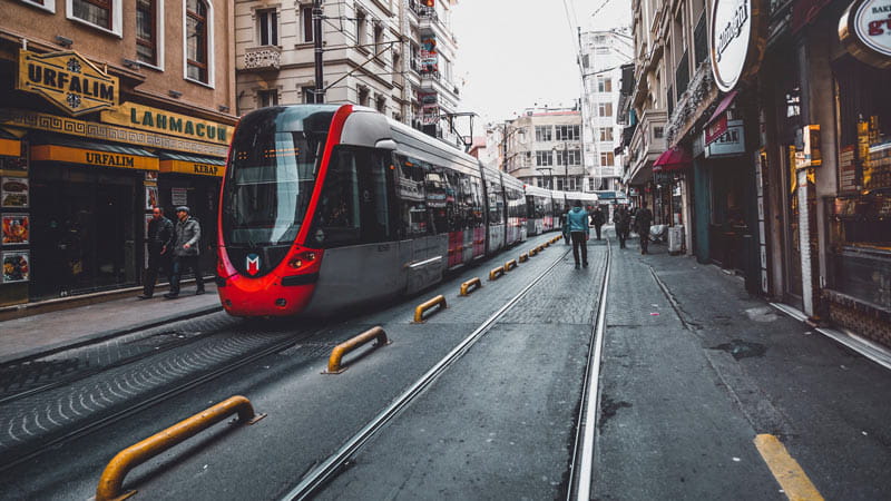 Istanbul tram line, photo source: tunnel time website, photographer: unknown