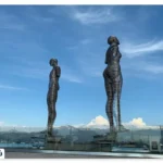 The statue of Ali and Nino, one of the sights of Batumi