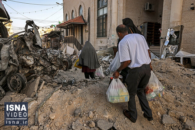 Video/ fetus with a pile of ruins; The retreat of the Zionists after 10 days