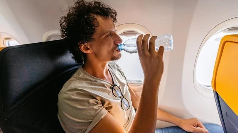 Drink water during the flight