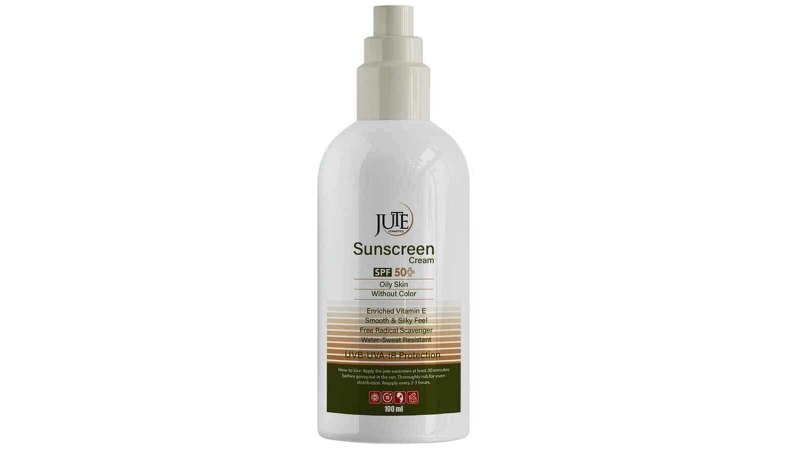 Jute sunscreen cream oil free model with Spf50