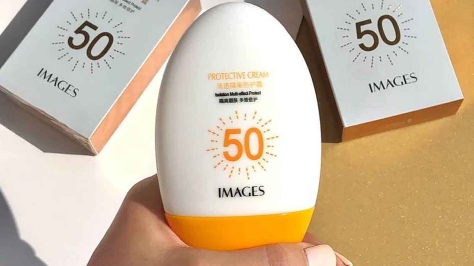 Imagez SPF50 colorless sunscreen, PROTECTIVE model