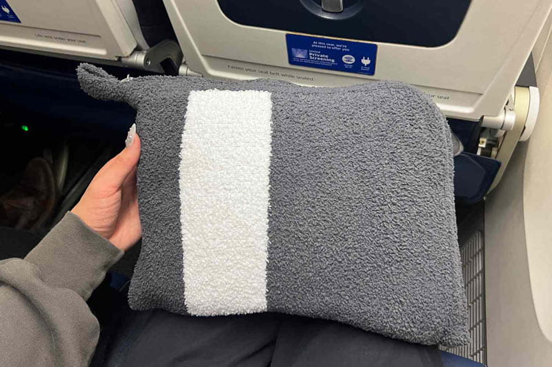Airplane travel blanket, photo source: southern living website, photographer: unknown