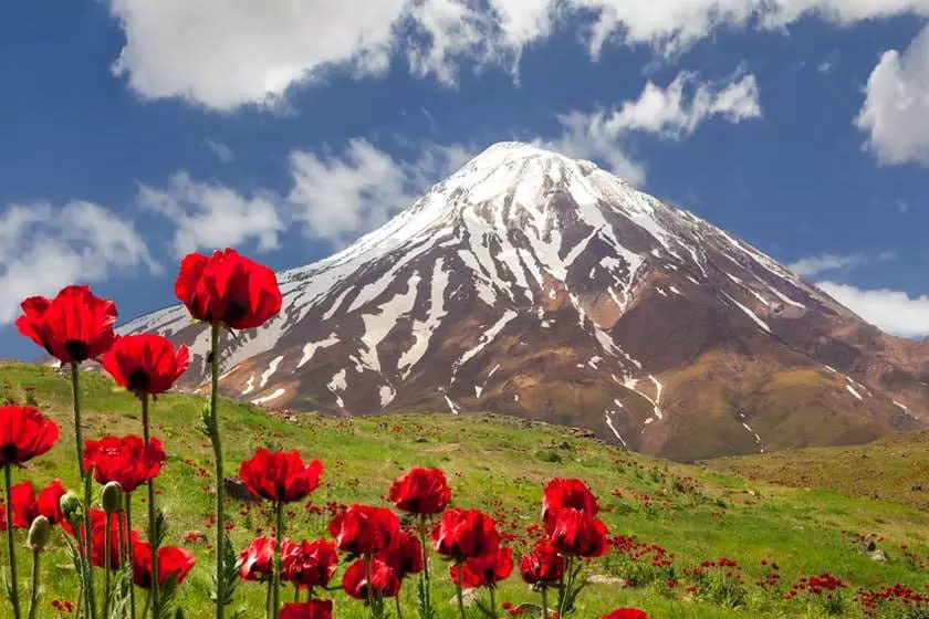 Lar Damavand plain at the foot of Damavand mouain