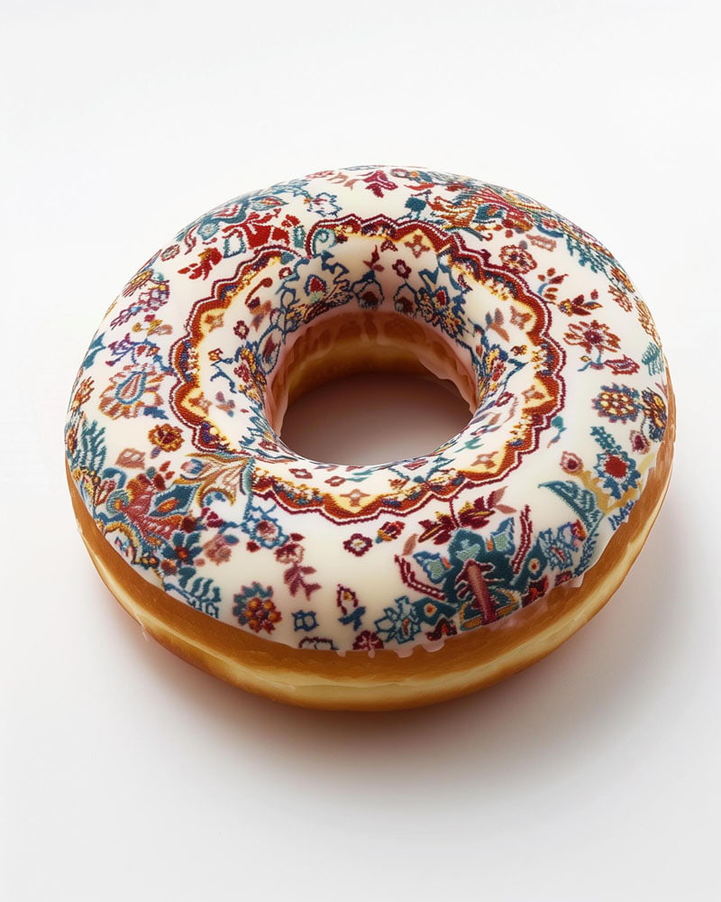 Donuts with Iranian motifs filling