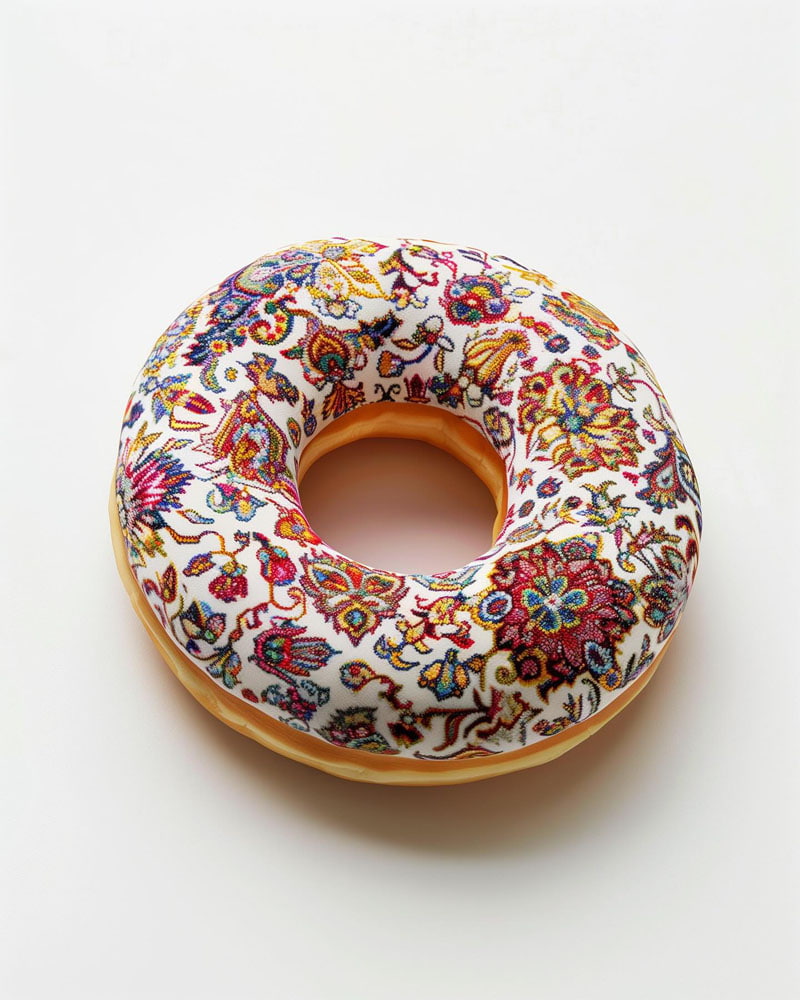 Donuts decorated with Iranian motifs