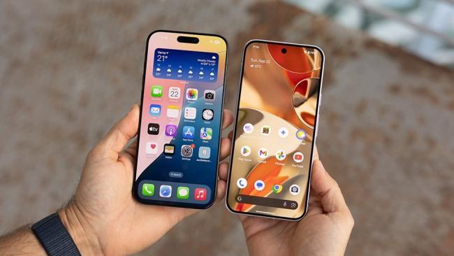 Pixel 9 Pro screen vs. iPhone 16 Pro