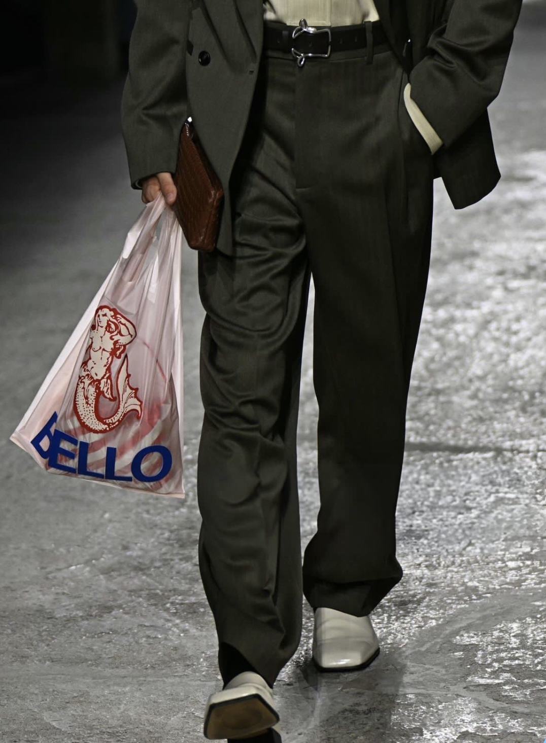 Bottega Veneta's use of a shopping bag as an accessory