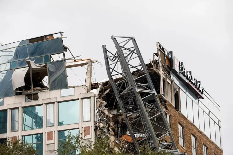 the destruction of buildings in Hurricane Milton; Photo source: npr.org website; Photographer: Octavio Jones