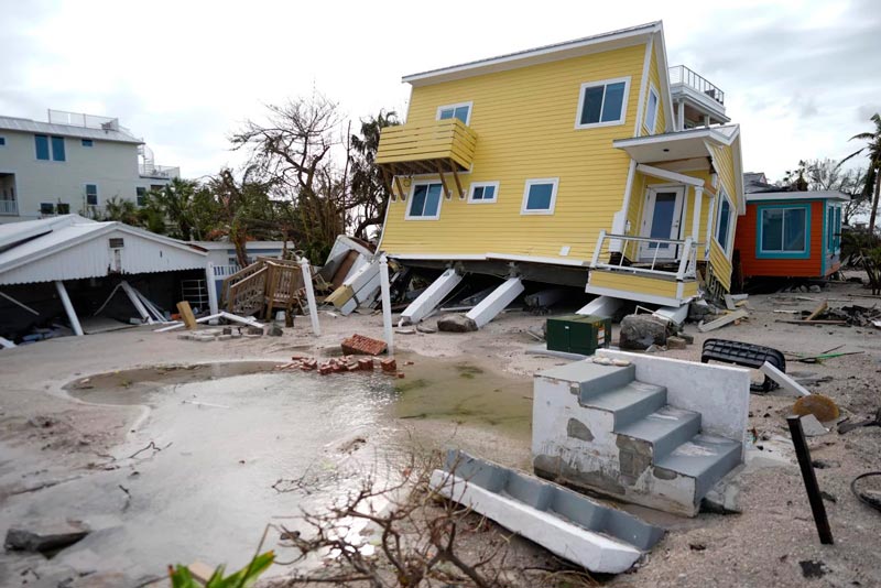 Destruction of homes in Hurricane Milton, Florida; Photo source: npr.org website; Photographer: Rebecca Blackwell