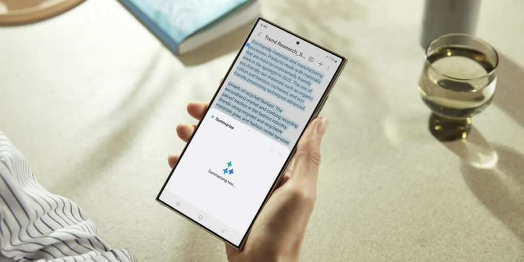 Samsung note taking artificial ielligence