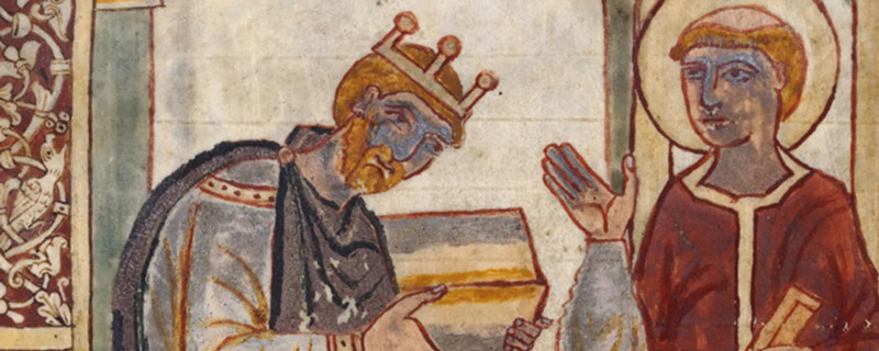 Old tiling design of the King of England in fro of the sai; Photo Source: The Historic England Blog, Photographer: Unknown
