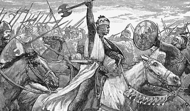 An old drawing of the Battle of Tours between the French and Andalusian Muslims; Photo Source: Britannica, Photographer: Unknown