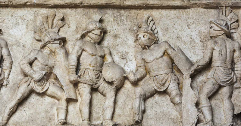 A paiing of a victorious gladiator on the battlefield; Photo source: history.com, photographer: unknown