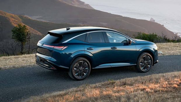 The rear view of the new generation Nissan Murano