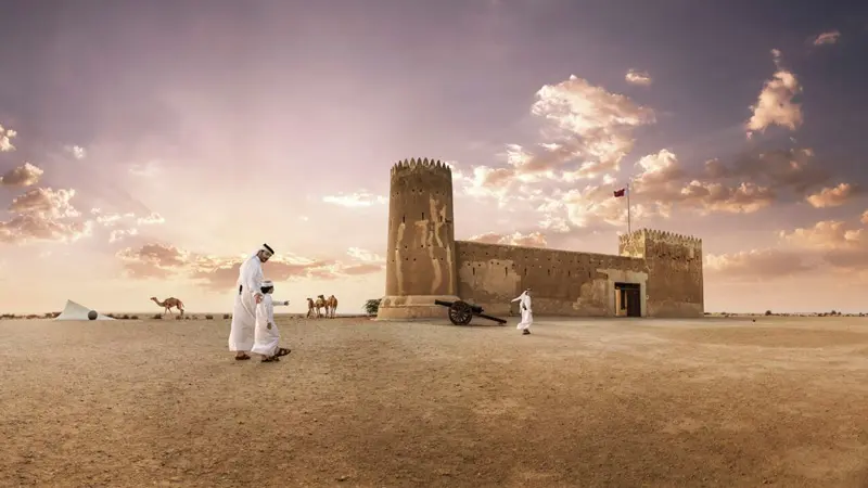 Historical site and Al-Zabare fortress; Photo Source: Visit Qatar, Photographer: Unknown