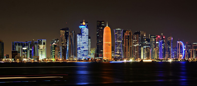 View of Doha at night; Photo Source: Pierest, Photographer: Sanjiban2011
