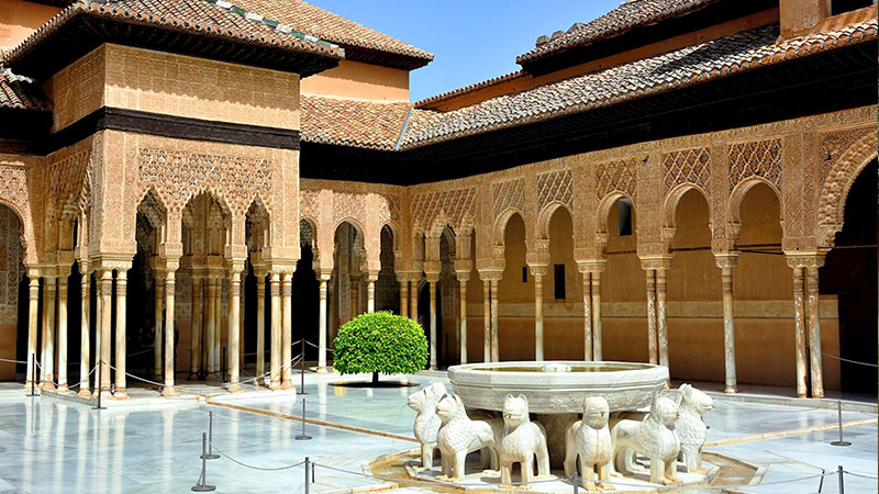 Differe parts of Alhamra Palace