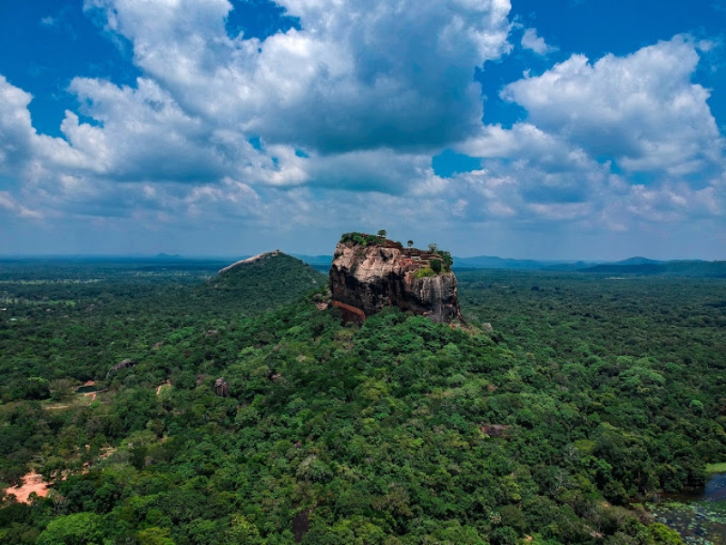 View of Sigiriya Castle in Sri Lanka; Photo source: Google Map, photographer: Yasitha Damrouwan