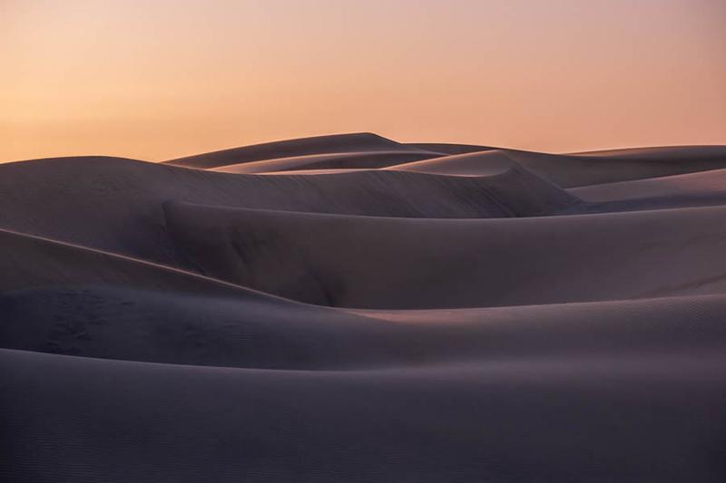 Spanish dunes at sunset