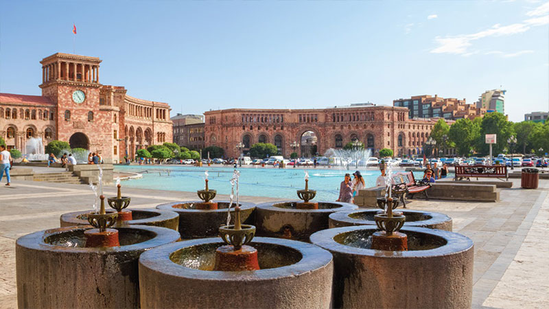 Republic Square is one of the most famous tourist attractions in Yerevan
