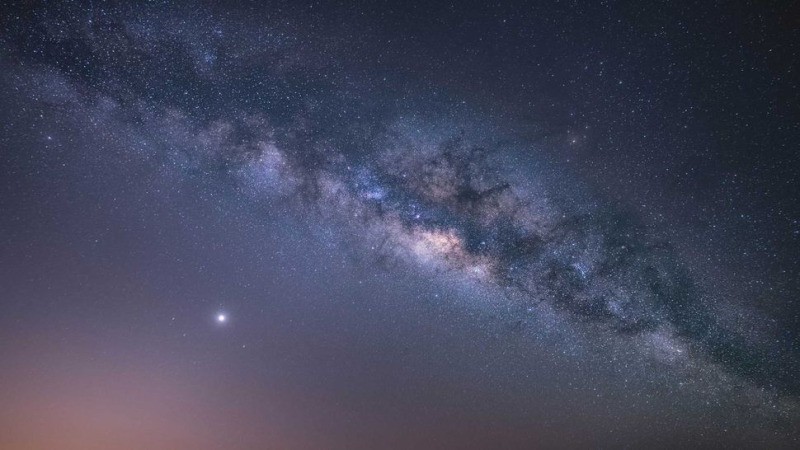 Milky way galaxy from earth, source: space, photographer: getty
