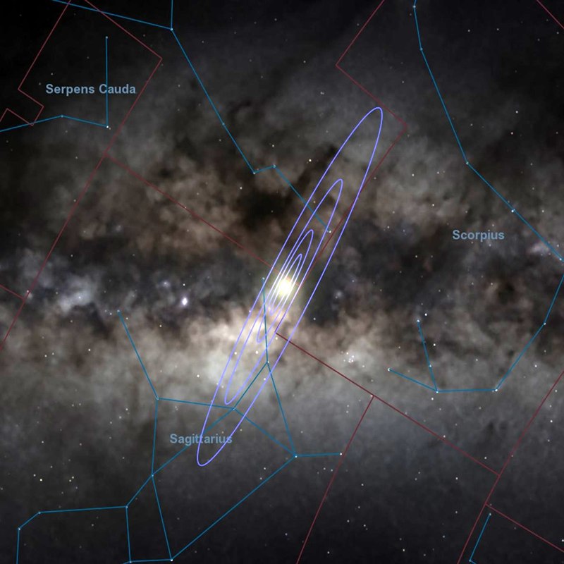 The placeme of the solar system in the galaxy, photo credit: oikofuge, illustrator: Guillermo Abramson