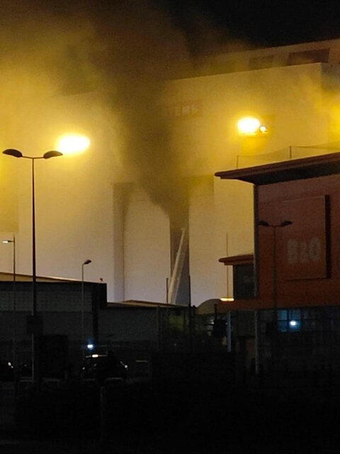 A fire in the British nuclear submarine factory 
