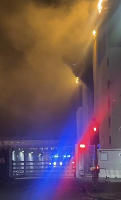 A fire in the British nuclear submarine factory 