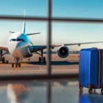 two cabin-sized suitcases at the airport; Photo source: