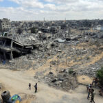 Germany and Israel; 2 Genocide in Gaza on a coin