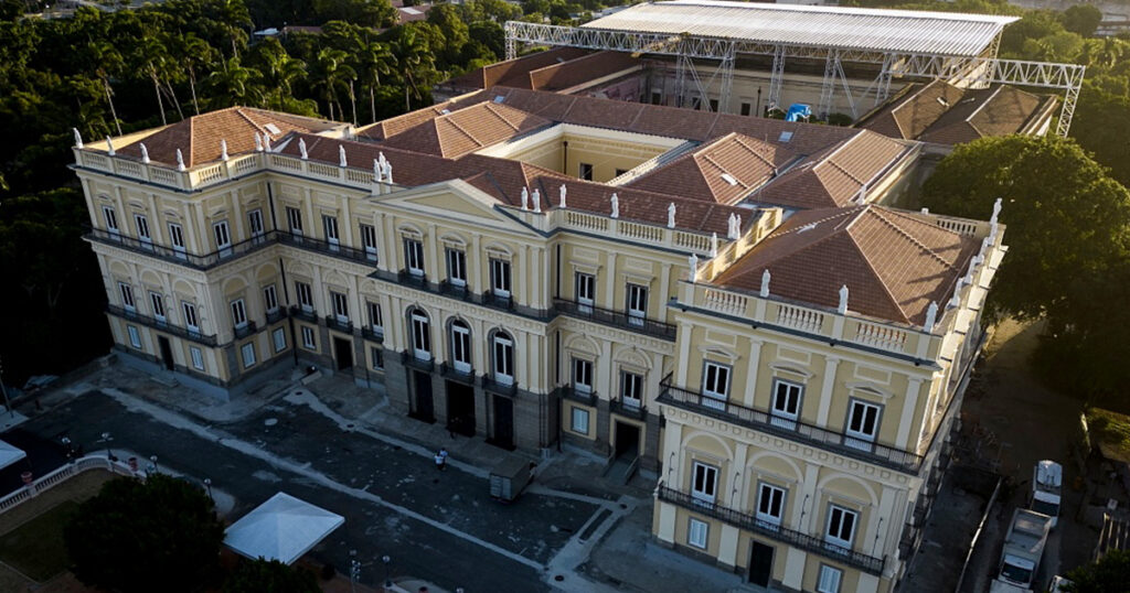 A picture of the National Museum of Brazil