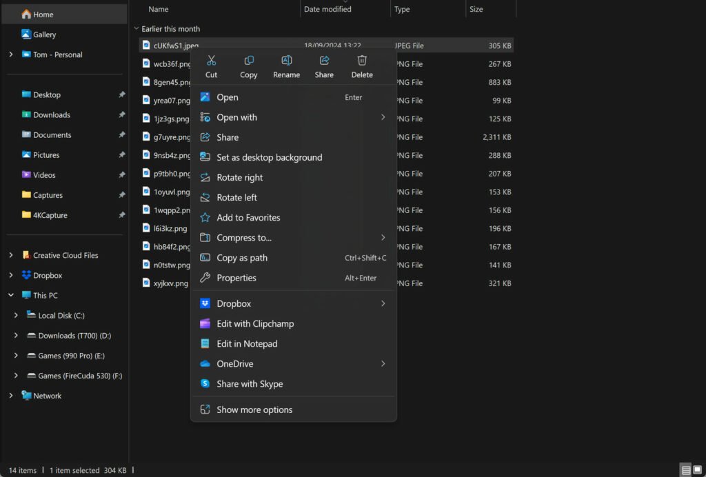 Windows 11 file explorer