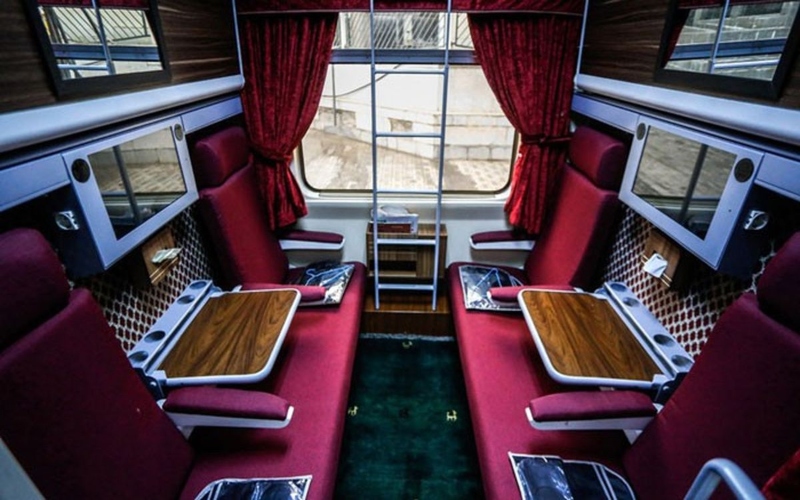 5-star train compartment of the life of Raja; Photo source: mojnews.com. Photographer: Unknown
