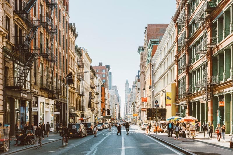 The streets of New York in