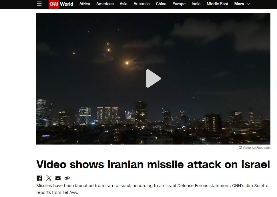 The reaction of the world media to the IRGC missile attacks on the occupied territories