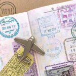 Airplane and passport - reportage