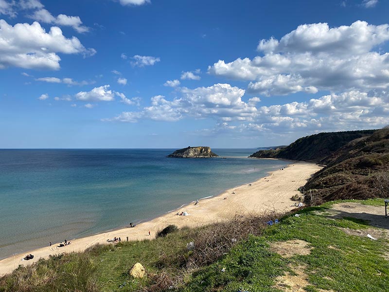 The green nature of Ozunkum Beach Photo Source: Google Map; Photographer: Burak Toydemir