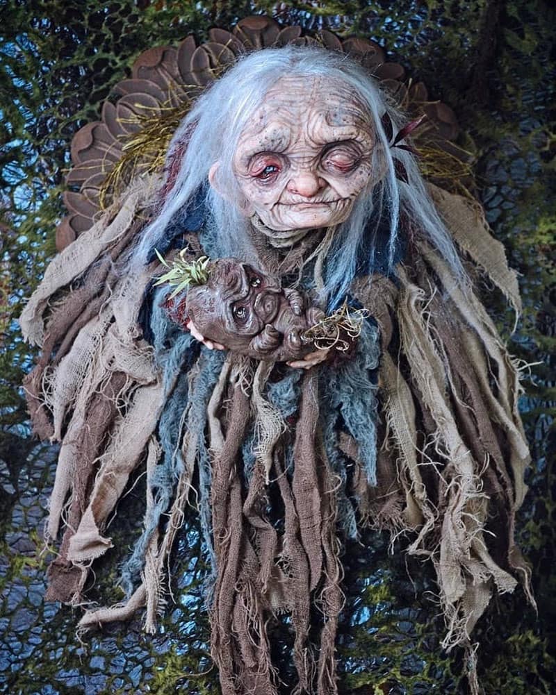 Old witch doll