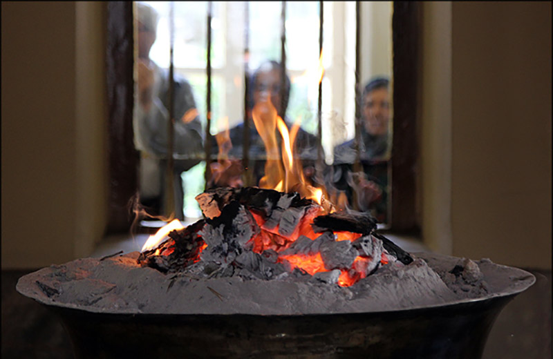 Fragra wood fuel in the Azargan celebration fireplace