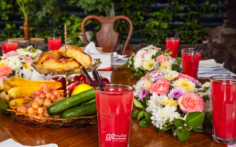 A suitable reception for the Yalda night celebration at the Orchid Cafe restaura