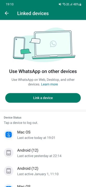 Using one WhatsApp accou on two phones