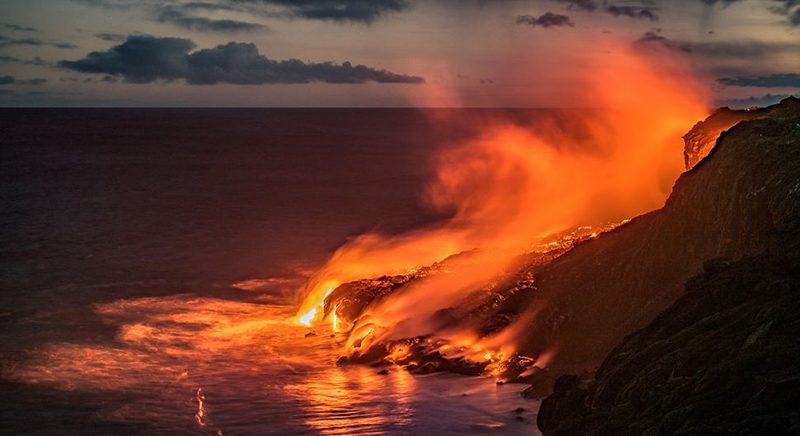Kilauea volcano in Hawaii, source: space, photographer: Eachat