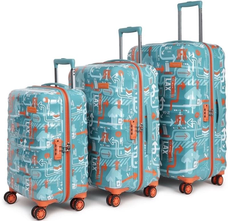 Set of three suitcases with a hard body; Photo source Flipkart.com. Unknown photographer