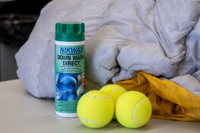 Washing the sleeping bag with special washing materials; Photo source: website iothebackcouryguides.com. Photographer: Unknown