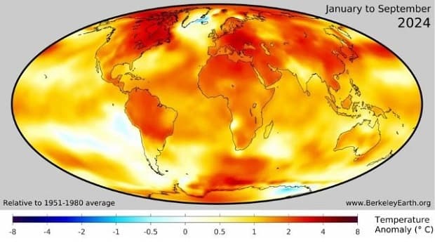 Heat map of the Earth
