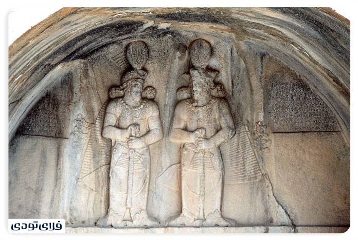 Bostan Arch of Kermanshah A masterpiece of Sasanian stone architecture Coronation petroglyphs of Shahpur II and III